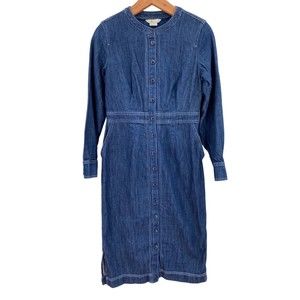 Boden Shirt Dress 6L 6 Tall Denim Jean